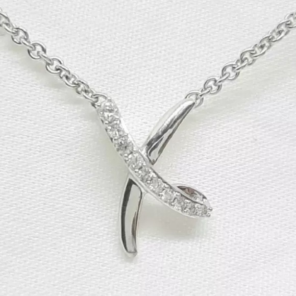 ❌❌❌SOLD❌❌❌ .22 CTW GENUINE DIAMOND HUGS (X) NECKLA - Picture 5 of 10